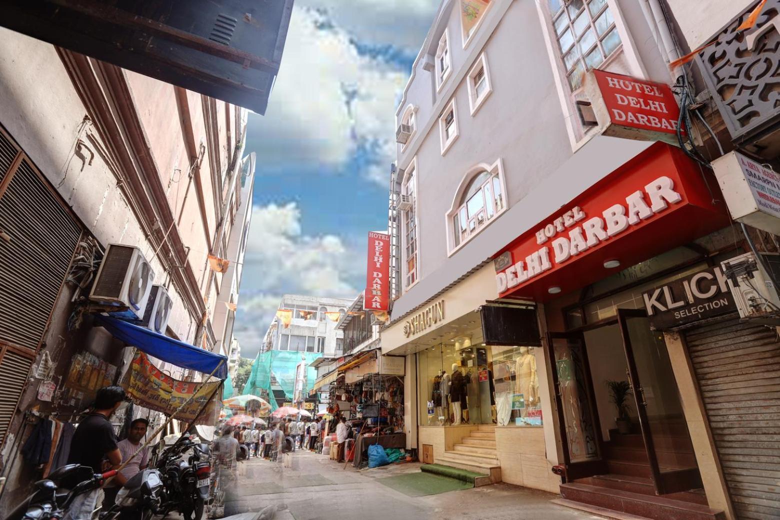 Hotel Delhi Darbar Bagian luar foto